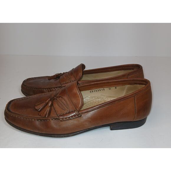 Santoni Brown Tassel Loafers Italy Mens 8 D - Picture 3 of 6